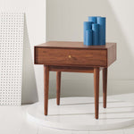 Safavieh Couture Ever 1 Drawer Nightstand - Walnut