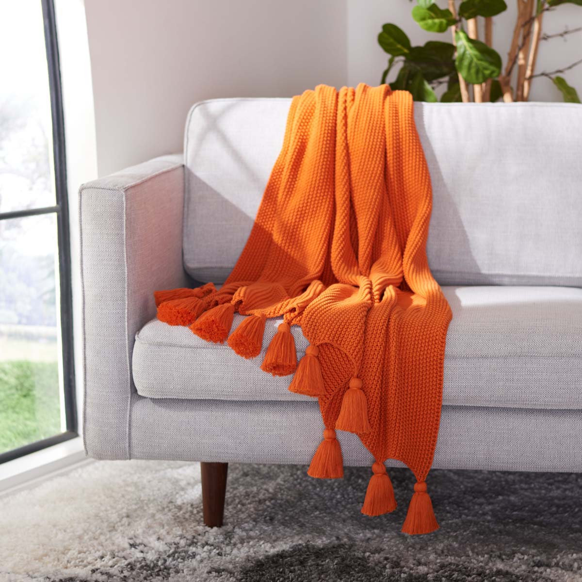 Safavieh Adelie Throw , THR237 - Orange