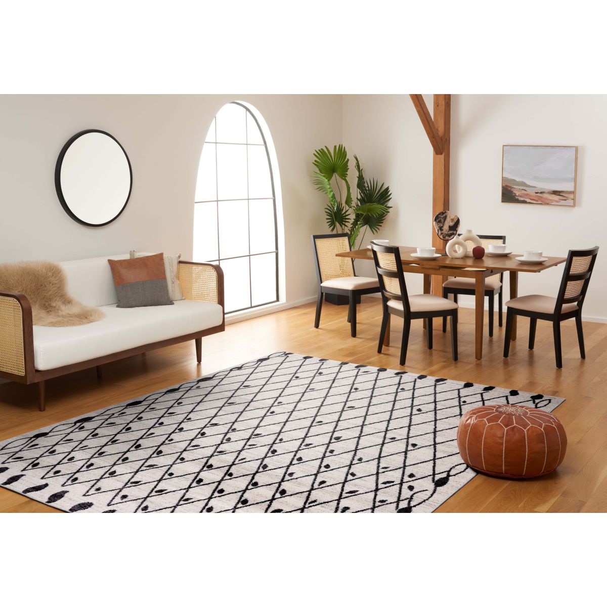 Safavieh Tulum 650 Rug, TUL650 - IVORY / BLACK